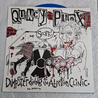 QUINCY PUNX/ BLANKS 77 Dumpster Diving/ Let's Riot 7 Inch *blue* Vinyl PUNK