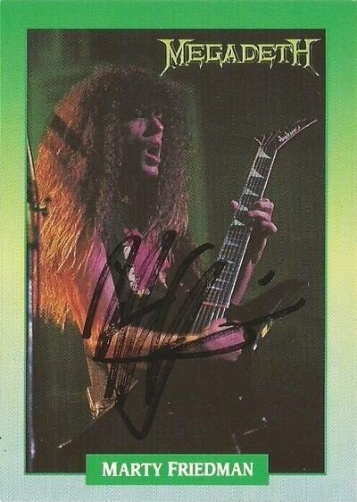 MEGADETH = Autographed/Signed "Marty Friedman" Rock Card (#38)