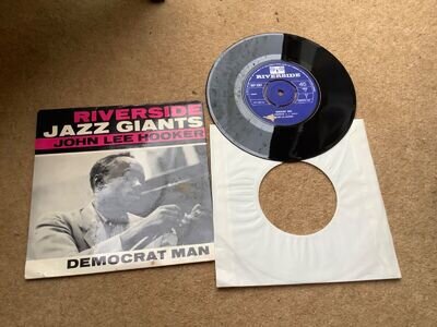John Lee Hooker Riverside Jazz Giants Democrat Man 7”