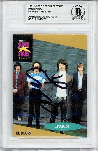 1991 -THE DOORS- ROBBY KRIEGER Beckett BAS Signed/Autograph/Auto Pro Set Card