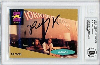 1991 -THE DOORS- ROBBY KRIEGER Beckett BAS Signed/Autograph/Auto Pro Set Card