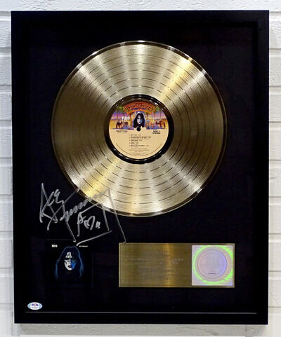 KISS - ACE FREHLEY Solo RARE! SIGNED AUTOGRAPH on RIAA GOLD RECORD ALBUM AWARD