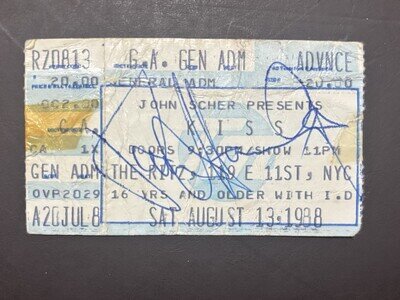 Lot of 4 Kiss Paul Stanley Autographs Signed