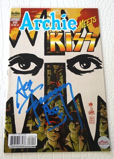 Archie Meets KISS Comic 630 Variant Spaceman Cover SIGNED Ace Frehley AUTOGRAPH