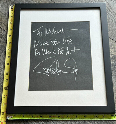 Kiss PAUL STANLEY Signed Autograph To Michael Matted Framed Vintage Kiss