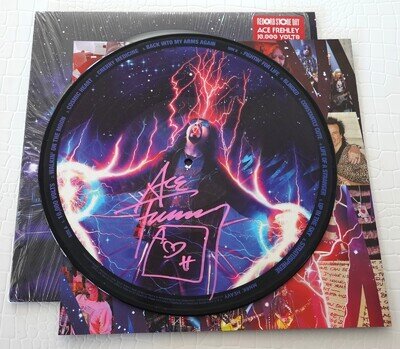 Ace Frehley 10000 Volts Album SIGNED Picture Disc LP PINK Vinyl KISS AUTOGRAPH