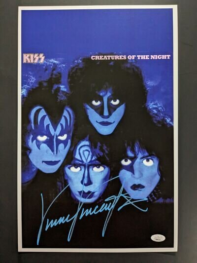 VINNIE VINCENT Signed 11x17 KISS Poster Autograph JSA BAS BECKETT COA G