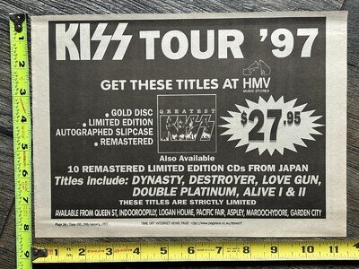KISS Ad Greatest Kiss Gold Autograph Slipcase CD 1997 Australia Vintage Kiss