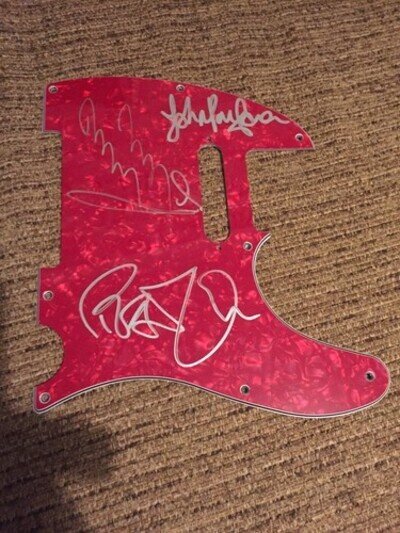 Led Zeppelin SIGNED Scratch Plate Autograph Jimmy Page Robert Plant Record Album