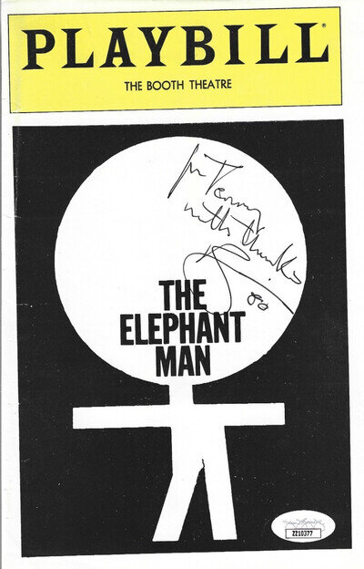 David Bowie REAL SIGNED The Elephant Man Broadway Playbill JSA LOA Autographed