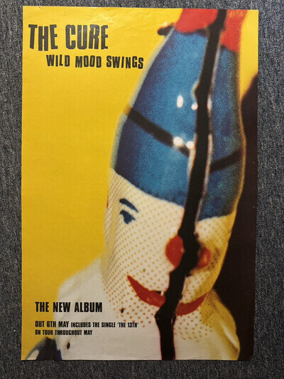RARE ORIG 76x51 THE CURE BILLBOARD RECORD STORE POSTER “WILD MOOD SWINGS” 1996