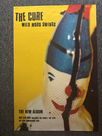 RARE ORIG 76x51 THE CURE BILLBOARD RECORD STORE POSTER “WILD MOOD SWINGS” 1996