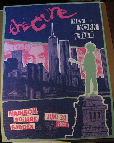 The Cure New York City 6/20/23 Concert Poster Madison Square Garden 1555/2600