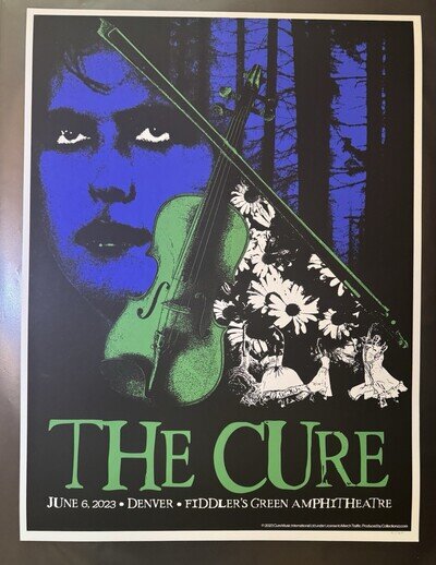THE CURE Tour Poster Denver 06/06/2023 Official Show Poster