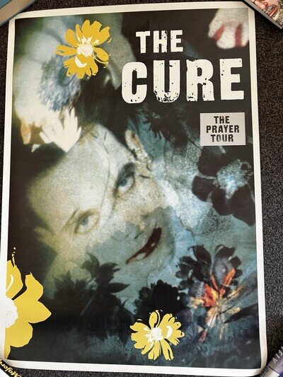 THE CURE - "THE PRAYER TOUR" POSTER - SUPER RARE UK 1980's - VGC COLLECTABLE