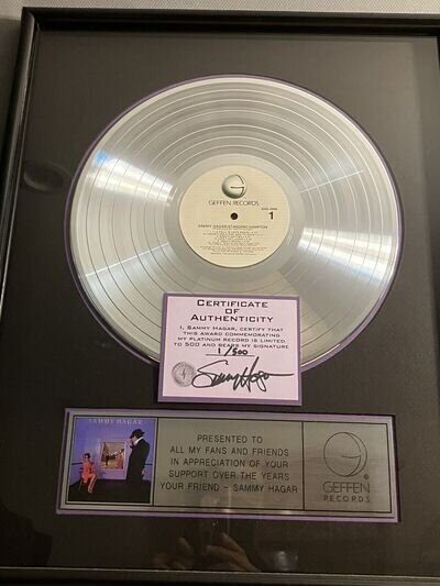 Sammy Hagar Standing Hampton Geffen Limited Edition #1/500 Autographed Very RARE