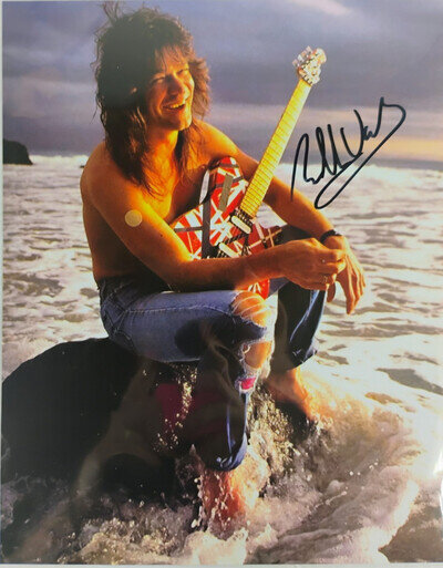 Eddie Van Halen Signed 8x10 CoA Autographed Photo Rock Legend