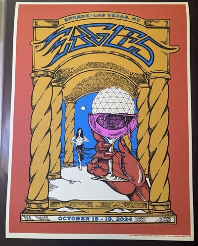 THE EAGLES Tour Poster THE SPHERE 10/18-19/2024 SE Ships Asap