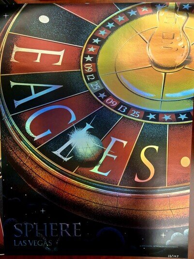 OFFICIAL EAGLES Tour Poster THE SPHERE 09/12-13/2025 ***FOIL***