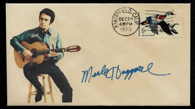 1970 Merle Haggard Featured on Collector's Envelope w Autograph Reprint *OP937