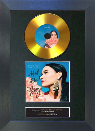 GOLD DISC KASEY MUSGRAVES Golden Hour Signed Autograph Mounted Print A4 187