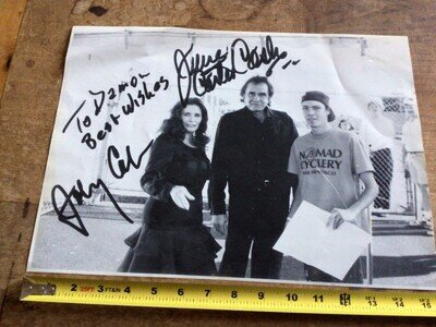 1990’s Johnny Cash & June Carter CashSigned Photo Autographed 15 1/2” X 11”