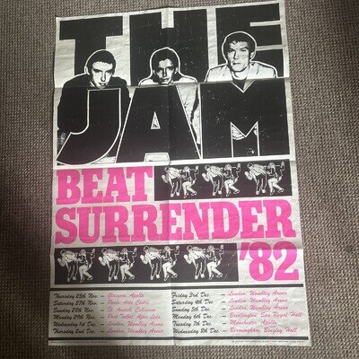 The Jam Beat Surrender Original Vintage 1982 Final Tour Poster Paul Weller