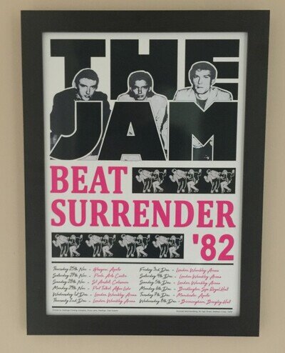 The Jam Beat Surrender 1982 Tour Framed Poster A3 size - their Final Tour