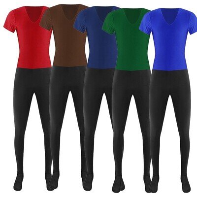 UK Men's Footed Ballet Dance Unitards Gymnastic Sport Bodysuit Athletic Jumpsuit