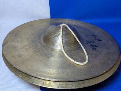 (2) Vintage 10" Bronze Splash/Crash/Hi-Hat Cymbals 900g/ea Antique c. pre-1930's