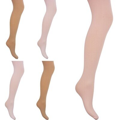 dance ballet tights full foot girls childrens infants 70 denier age 3 to 14