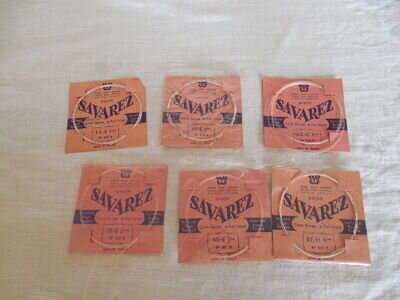 Savarez nylon guitar strings set of 6 sizes new old stock France