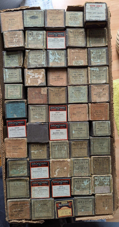 Selection of Vintage/Antique Pianola Player Piano Rolls Variety of brands