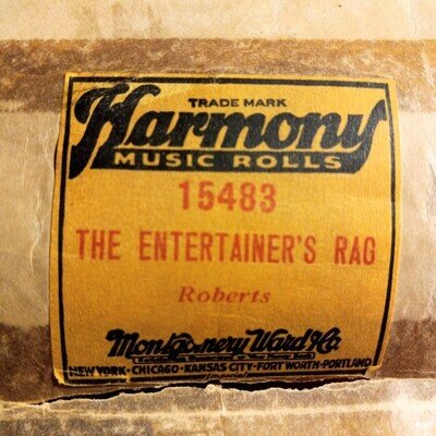 Original "The Entertainer's Rag" piano roll cmpsd by Jay Roberts with great arr