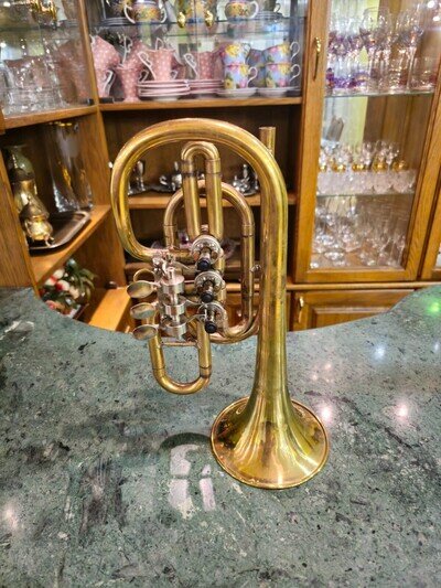 Vintage Cornet Trumpet late 1960s Kyiv Ukraine Orpheus #1398 Brass Soviet