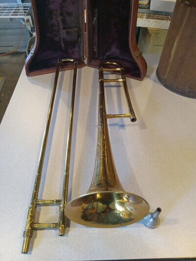 Vintage Buescher True Tone Custom Built Trombone Original Mouthpiece! (DE)