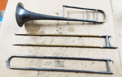 VTG Brass King H. N. White Trombone Antique Serial # 69489 Lion Head Instrument