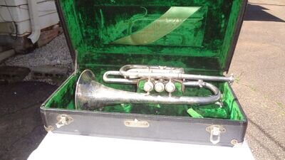 ANTIQUE C G CONN CORNET ELKHART / WOOSTER PAT. JUNE 15,1886 SERIAL # 53320