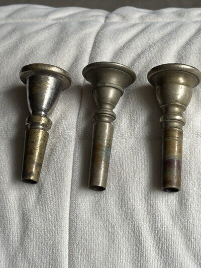 Three Pre- 1940 Cornet Mouthpieces