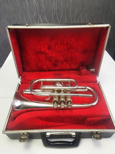 BESSON WESTMINSTER MALTA VINTAGE CORNET BRASS INSTRUMENT WITH CASE