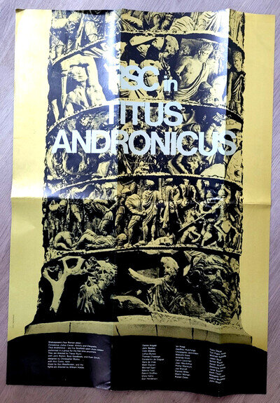 1972 ROYAL SHAKESPEARE COMPANY POSTER (Stratford): Titus Andronicus!