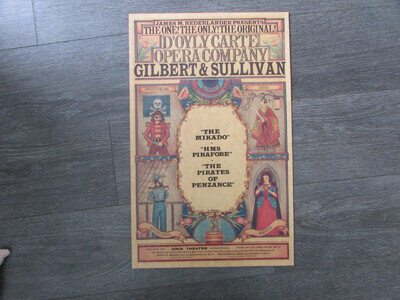 The D'Oyly Carte Opera Company Original Uris Theatre Broadway USA Poster