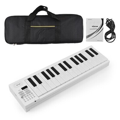 61-Key Foldable Electronic Piano Digital Keyboard with Carrying Bag f/ Beginners