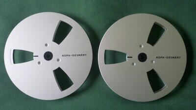 AGFA 7" Metal Tape Reel To Reel in Very Good Condition - Pair