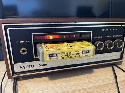 Kyoto S600 Solid State Eight Track Cassette Player - Working See Video