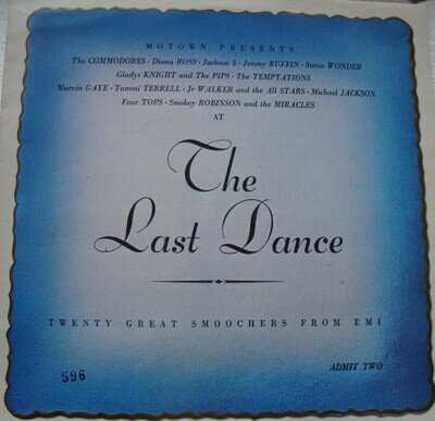 THE LAST DANCE VARIOUS ARTISTS VINYL LP Motown EMTV 20