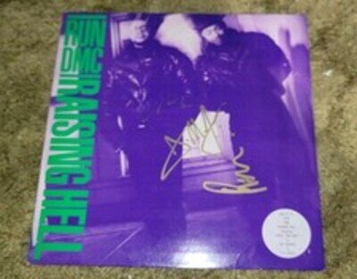 Run Dmc Autographed Vinyl Raising Hell Import 1986 UK Orig