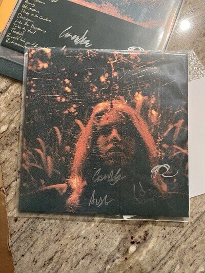 Turnover Peripheral Vision LP Clear Orange Autograph Signed Austin Getz Eric