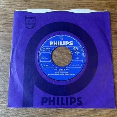 Pop Soul Dusty Springfield ‎– I Will Come To You Philips ‎– BF 1706