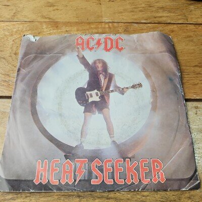 AC/DC Heatseeker 7" single 1988 UK vinyl record HEAVY METAL rock LIVE LP